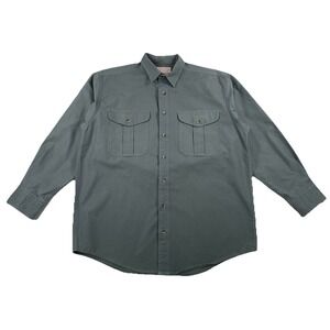 Vintage C.C. Filson Canvas Shirt Long Sleeve Button Up 452XL Men's Large